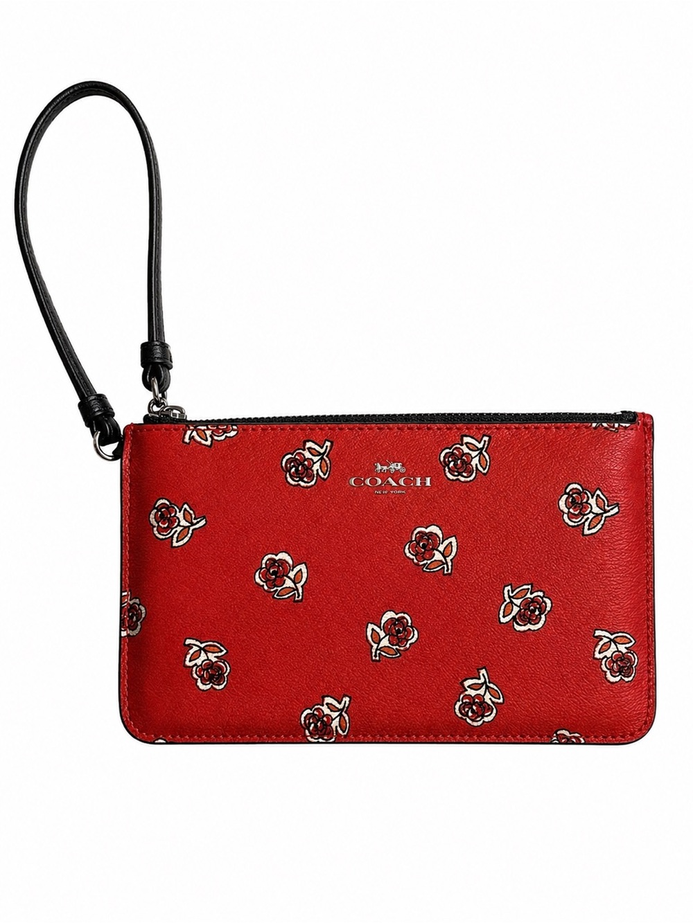 COACH Sienna Rose Printed Small Leather Wristlet